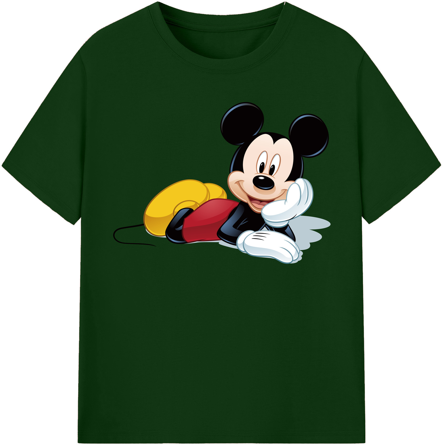 （画像用） ミッキーマウス Mickey Mouse 綿100％半袖Tシャツ（フロントプリント）